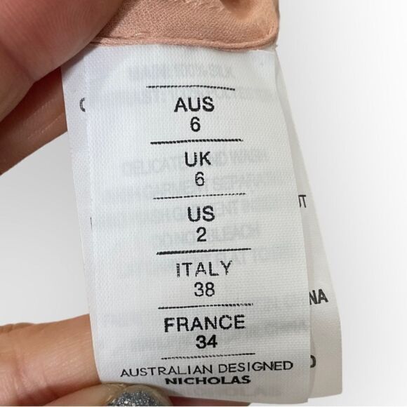 NWT NICHOLAS Blush Fine Pleat Blouse - Picture 15 of 15